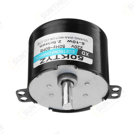 50KTYZ 220V 2.5rpm Synchronous Motor 10W Permanent Magnet Motor