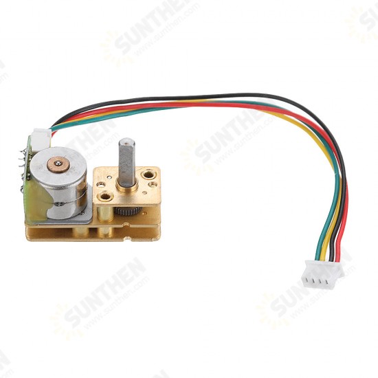 GM1024BY10 DC 5V 5/15/30RPM Micro Gear Motor 2-Phase 4-Wire Stepping Motor All Metal Gearbox