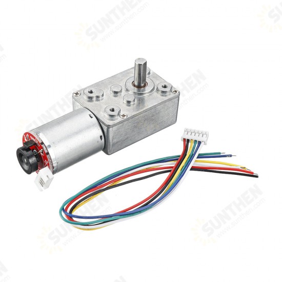 GW370 DC 6V 1/10/30/50RPM Mini-turbine Rod Geared Motor With Encoder For Automatic Sprayer