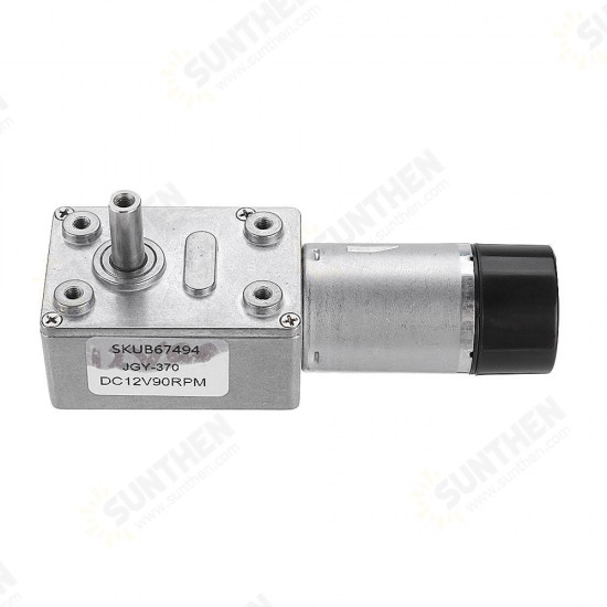 JGY-370 DC 12V 10/30/90/150RPM Motor Reduction Gear Turbine Worm Self-locking Encoder Signal Feedback Motor