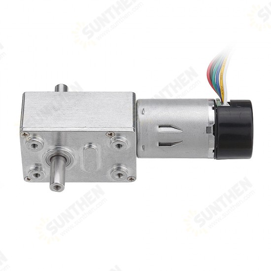 JGY-370 DC 24V Double Shaft Motor Reduction Gear Turbine Worm Self-locking Low Speed Motor