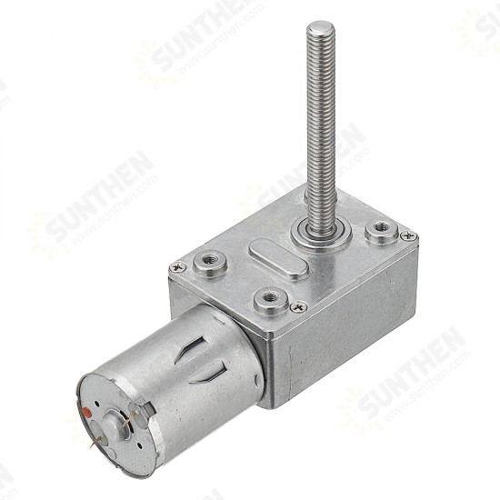 JGY370 50mm-M6 Screw Worm Gear Motor DC 12V 18/23RPM Self-locking Reduction Gear Motor JGY370 50mm-M6 Screw Worm Gear Motor DC 12V 18/23RPM Self-locking Reduction Gear Motor