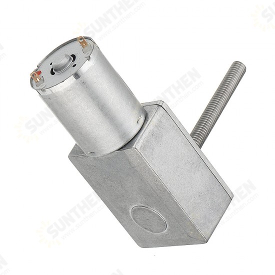 JGY370 50mm-M6 Screw Worm Gear Motor DC 12V 18/23RPM Self-locking Reduction Gear Motor JGY370 50mm-M6 Screw Worm Gear Motor DC 12V 18/23RPM Self-locking Reduction Gear Motor