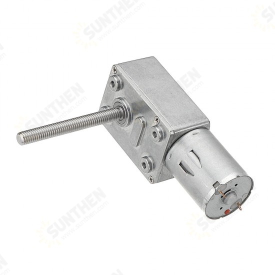 JGY370 50mm-M6 Screw Worm Gear Motor DC 12V 18/23RPM Self-locking Reduction Gear Motor JGY370 50mm-M6 Screw Worm Gear Motor DC 12V 18/23RPM Self-locking Reduction Gear Motor