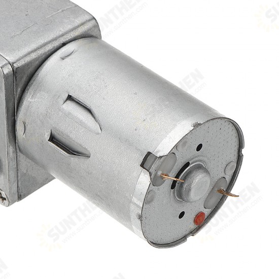 JGY370 50mm-M6 Screw Worm Gear Motor DC 12V 18/23RPM Self-locking Reduction Gear Motor