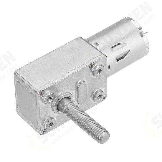 JGY370 DC 24V Self-locking Worm Gear Motor 10/30/90/150RPM Gear Turbine Reduction Motor