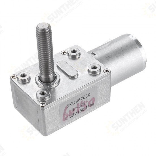 JGY370 DC 6V 10/30/90/150rpm Motor Micro Gear Turbine Worm Self-locking Reduction Gear Motor