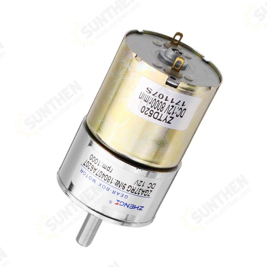 ZGA37RG 12V 1000RPM Reduction Motor DC Gear Motor