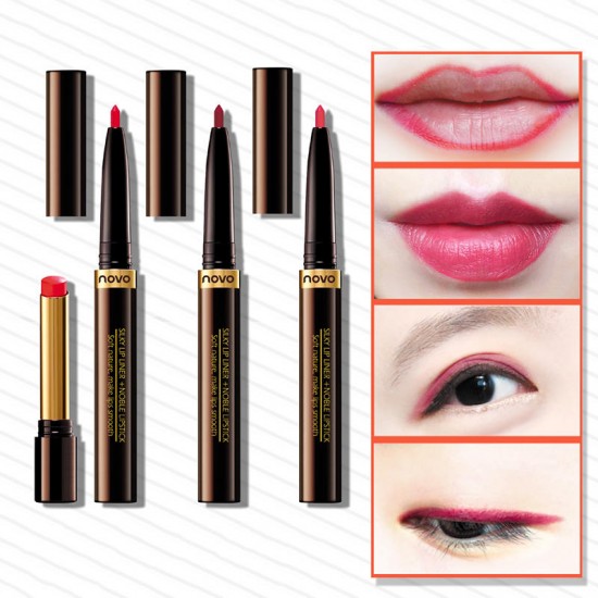 2 In 1 Double Head Lip Stick Mouth Lip Liner Long Lasting Moisturizing Lip Makeup