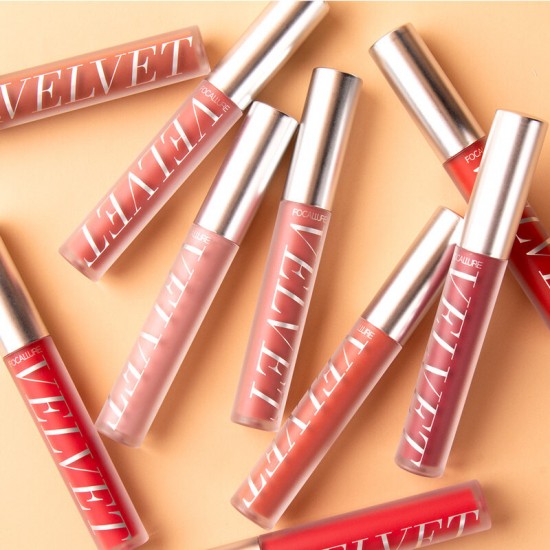 10 Colors Velvet Matte Lip Glaze Waterproof Non-Marking Lip Gloss Cosmetic