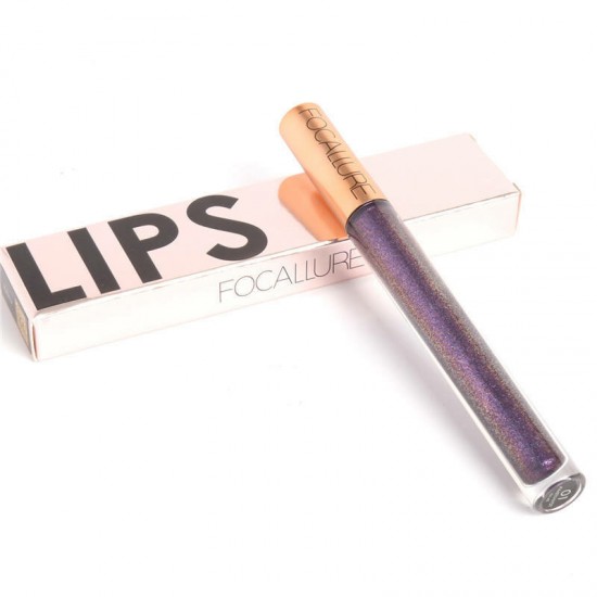 Glitter Lip Gloss Makeup Long Lasting Nude Shimmer Metallic Liquid Lipstick