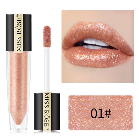 Shimmer Lip Gloss Pearly Metallic Lip Stick Waterproof Long-lasting Lip Gloss Beauty Cosmetics Make Up Lip Makeup