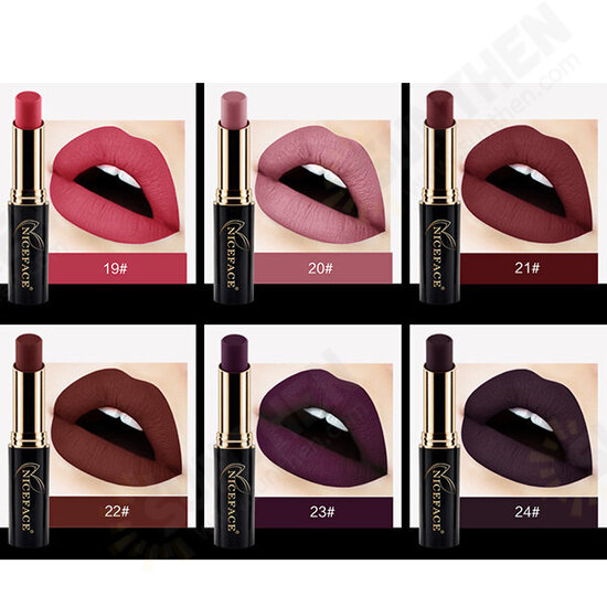 24 Colors Shimmer Matte Metallic Halloween Velvet Lip Stick Makeup Long Lasting Waterproof