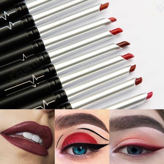 Pudaier 4D Automatic Rotation Velvet Matte Lip stick Pen Lips Makeup Beauty Cosmetics Waterproof Pigment Nude Matte Lip Stick