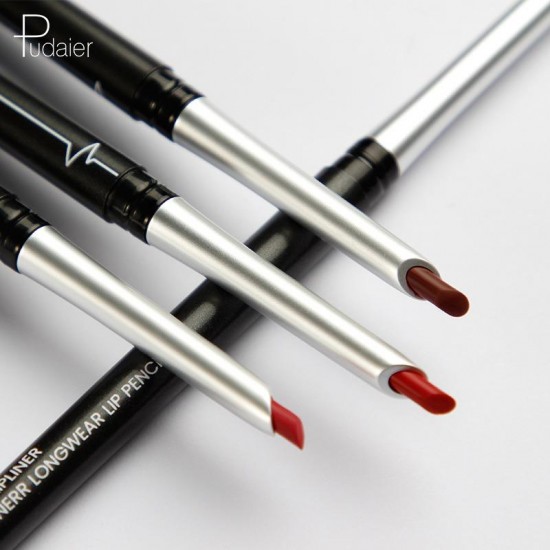 Pudaier 4D Automatic Rotation Velvet Matte Lip stick Pen Lips Makeup Beauty Cosmetics Waterproof Pigment Nude Matte Lip Stick