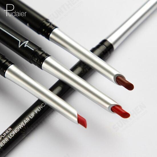 Pudaier 4D Automatic Rotation Velvet Matte Lip stick Pen Lips Makeup Beauty Cosmetics Waterproof Pigment Nude Matte Lip Stick