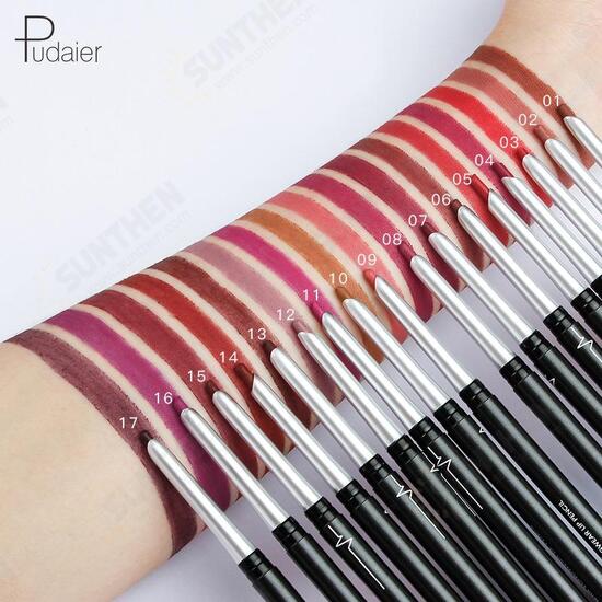 Pudaier 4D Automatic Rotation Velvet Matte Lip stick Pen Lips Makeup Beauty Cosmetics Waterproof Pigment Nude Matte Lip Stick