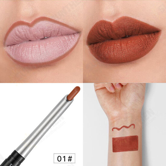 Pudaier 4D Automatic Rotation Velvet Matte Lip stick Pen Lips Makeup Beauty Cosmetics Waterproof Pigment Nude Matte Lip Stick