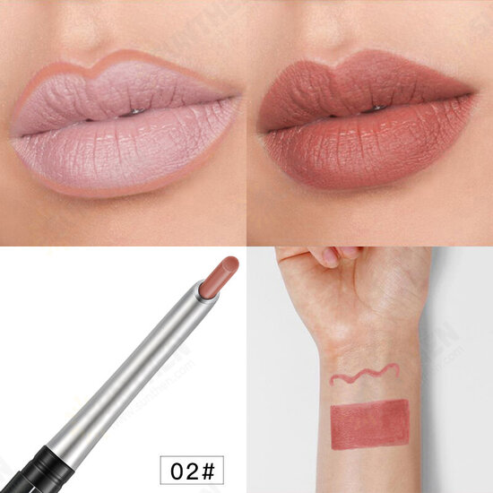 Pudaier 4D Automatic Rotation Velvet Matte Lip stick Pen Lips Makeup Beauty Cosmetics Waterproof Pigment Nude Matte Lip Stick