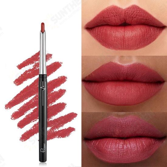 Pudaier 4D Automatic Rotation Velvet Matte Lip stick Pen Lips Makeup Beauty Cosmetics Waterproof Pigment Nude Matte Lip Stick