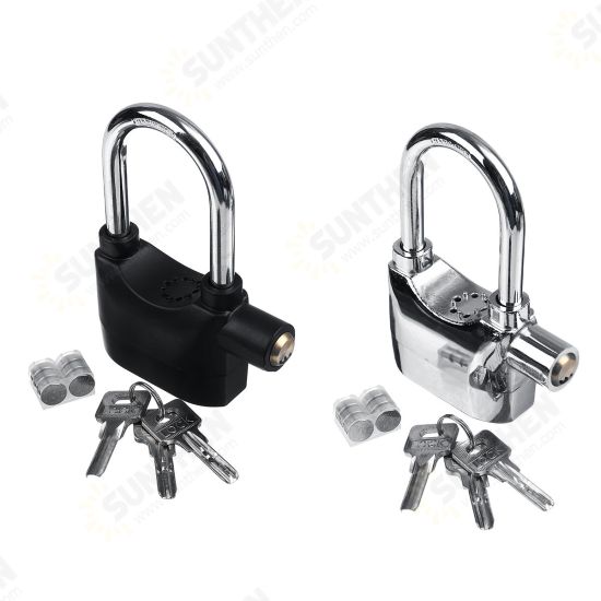 110db Alarm Padlock High Security Sirens Lock For Motorcycle Bike Bicycle Home