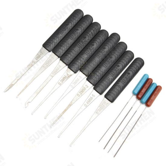 12Pcs Lock Broken Key Extractor Remove Removal Hooks Needle Lock Picks Locksmith Tools Set