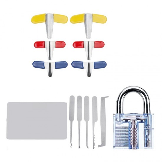 12Pcs Transparent Lock Leather Bag Lock Repair Lock Tool Gasket Package Set