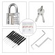 14Pcs Training Unlock Tool Skill Set Unlocking Lock Picks Set Key Transparent Practical Lock