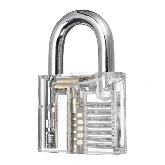14Pcs Training Unlock Tool Skill Set Unlocking Lock Picks Set Key Transparent Practical Lock
