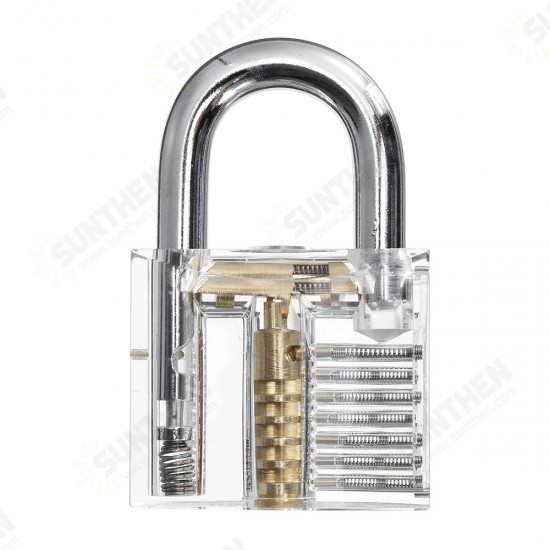 14Pcs Training Unlock Tool Skill Set Unlocking Lock Picks Set Key Transparent Practical Lock