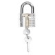 14Pcs Training Unlock Tool Skill Set Unlocking Lock Picks Set Key Transparent Practical Lock