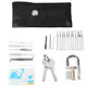 15Pcs/Set Lock Training Skill Set Clear Practice Padlock Tools Locks Key Kits