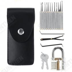 17Pcs Unlocking Lock Picks Tools Set Key Extractor Transparent Practice Padlocks 17Pcs Unlocking Lock Picks Tools Set Key Extractor Transparent Practice Padlocks