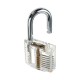 17Pcs Unlocking Lock Picks Tools Set Key Extractor Transparent Practice Padlocks