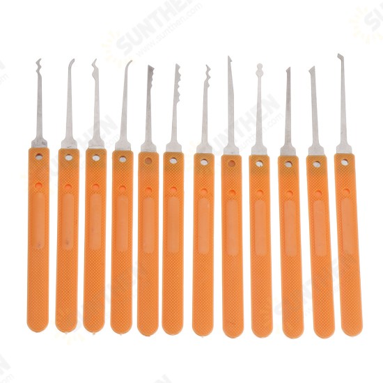 36Pcs Transparent Lock Pick Leather Bag Lock Repair Lock Tool Gasket Set