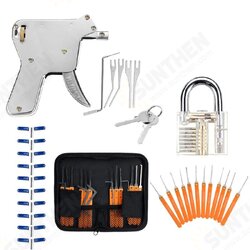 36Pcs Transparent Lock Pick Leather Bag Lock Repair Lock Tool Gasket Set 36Pcs Transparent Lock Pick Leather Bag Lock Repair Lock Tool Gasket Set