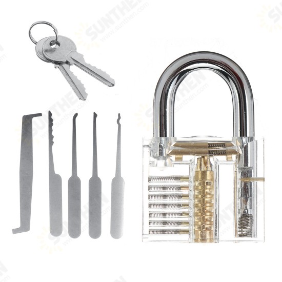 5/19/25PCS Unlocking Locksmith Practice Lock Pick Key Extractor Padlock Lockpick Tool Kits