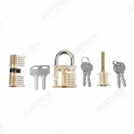 5/19/25PCS Unlocking Locksmith Practice Lock Pick Key Extractor Padlock Lockpick Tool Kits