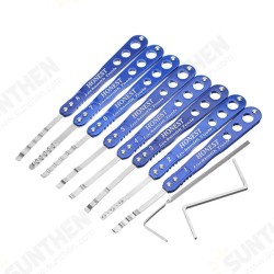 8Pcs Safety Box Quick Opening Lockpicks with 2 Transmission Gears 8Pcs Safety Box Quick Opening Lockpicks with 2 Transmission Gears