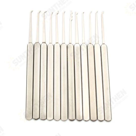 12Pcs High Quality Lock Pick Tools Set Lock Opener with T-Lock Transparent Lock