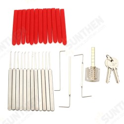 12Pcs High Quality Lock Pick Tools Set Lock Opener with T-Lock Transparent Lock 12Pcs High Quality Lock Pick Tools Set Lock Opener with T-Lock Transparent Lock