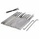 12pcs Unlocking Lock Pick Set + 10pcs Key Extractor Set +1pc Transparent Practice Padlock