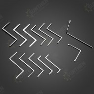 13pcs Tension Wrench Push Rod Rotating Rod Tools Lock Pick Tools Set