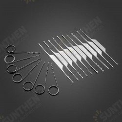 17Pcs Wave Brush Hook Picks Locksmith Tools Lock Pick Tools Set 17Pcs Wave Brush Hook Picks Locksmith Tools Lock Pick Tools Set
