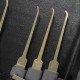 24pcs Single Hook Lock Pick Set with 1Pc Transparent Lock Locksmith Practice Training Skill Set