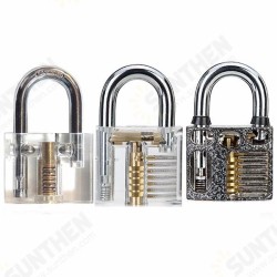 3pcs Cutaway Inside View Of Practice Padlock Lock Pick Tools Locksmith Training Skill Tools Set 3pcs Cutaway Inside View Of Practice Padlock Lock Pick Tools Locksmith Training Skill Tools Set