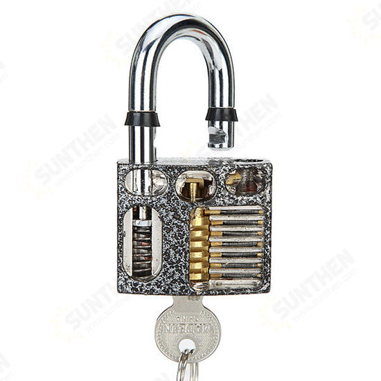 3pcs Cutaway Inside View Of Practice Padlock Lock Pick Tools Locksmith Training Skill Tools Set