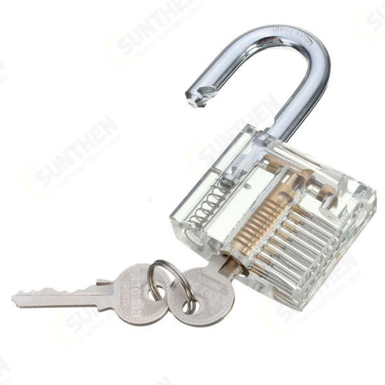 3pcs Cutaway Inside View Of Practice Padlock Lock Pick Tools Locksmith Training Skill Tools Set