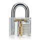 3pcs Cutaway Inside View Of Practice Padlock Lock Pick Tools Locksmith Training Skill Tools Set