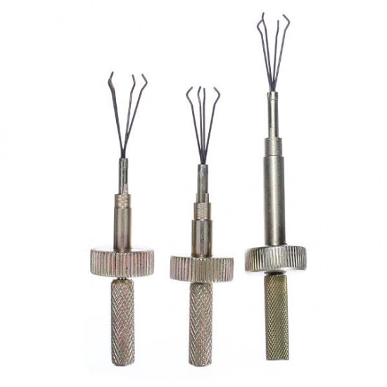 3pcs Stainless Steel Cross Lock Pick Set Locksmith Tools